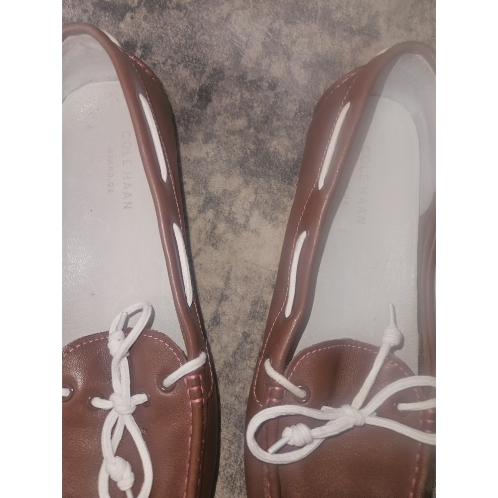 Cole Haan Great EscapDriving Loafers Women's 7.5 B Brown Leather Moccasin Shoes - Picture 4 of 7